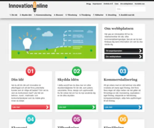 Innovationonline.se(Från idé till innovation) Screenshot
