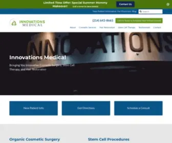 Innovationsmedical.com(Cosmetic Surgery & Stem Cell Therapy Dallas) Screenshot