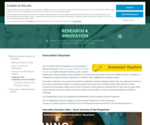 Innovationvouchers.ie(Innovation Vouchers) Screenshot