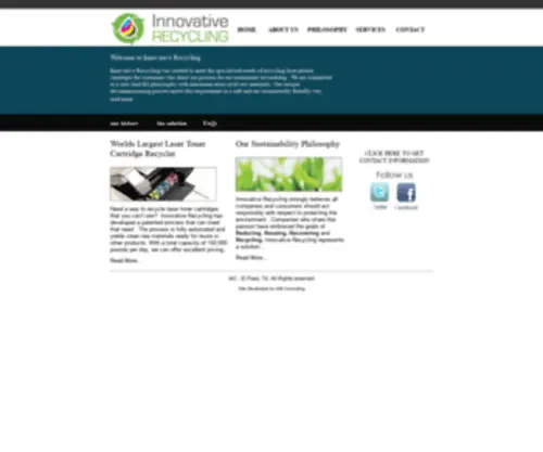Innovative-Recycling.net(World Leader in Laser Toner Cartridge Recycling) Screenshot