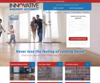 Innovativebasementsystems.com(ND and MN Basement Waterproofing) Screenshot