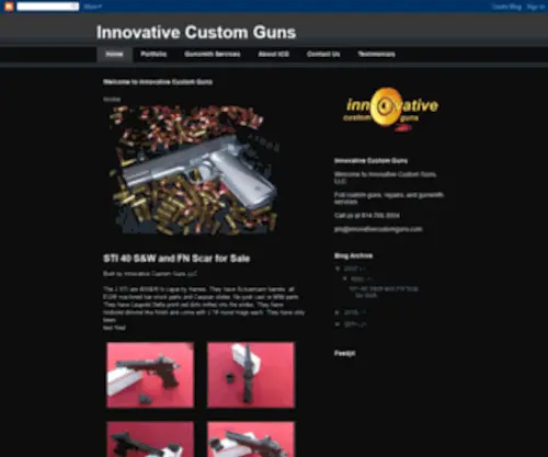 InnovativecustomGuns.com(Innovative Custom Guns) Screenshot