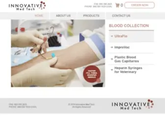 Innovativemedtech.com(Blood Collection and Infusion) Screenshot