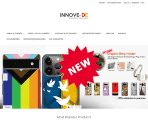 Innove-DE.com(Gigantische Auswahl auf mehr als 5000 an Designs. Ganz gleich welches Gerät du besitzt) Screenshot