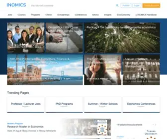 Inomics.com(The Site for Economists) Screenshot