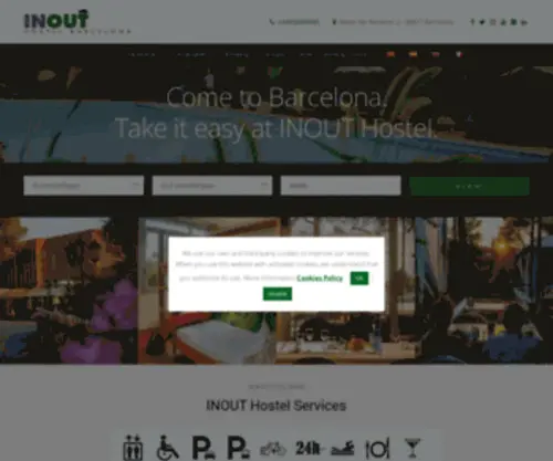 Inouthostel.com(INOUT Hostel Barcelona) Screenshot