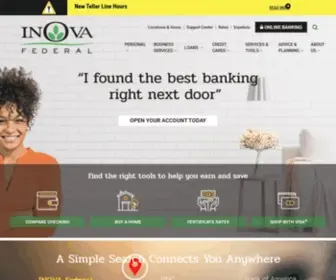 Inovafederal.org(Inova federal credit union) Screenshot
