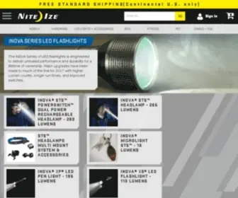 Inovalight.com(The INOVA Series of LED flashlights) Screenshot