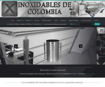 Inoxidablesdecolombia.com(Inoxidables de Colombia) Screenshot