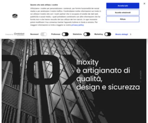 Inoxity.it(Serramenti e infissi metallici in Acciaio e Alluminio) Screenshot