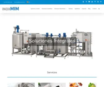 Inoxmim.com(Fabricante de Agitadores y Bombas) Screenshot