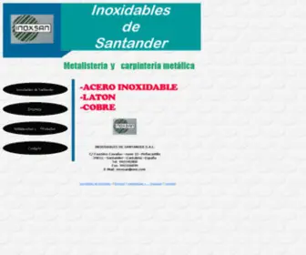 Inoxsan.com(Inoxidables de Santander) Screenshot