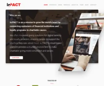 Inpact.com(Engage and connect with your customers through Social Good Loyalty) Screenshot
