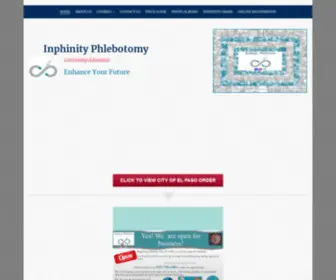 Inphinityphlebotomy.com(Home ATTENTION) Screenshot