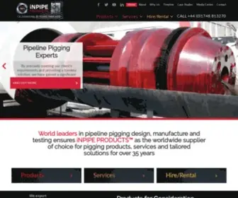 Inpipeproducts.com(Pipeline Pigging Experts) Screenshot