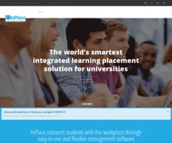 Inplace.com.au(InPlace Homepage The World's smartest integrated learning (student placement / internship software)) Screenshot