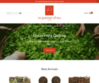 Inpursuitoftea.com(In Pursuit of Tea) Screenshot