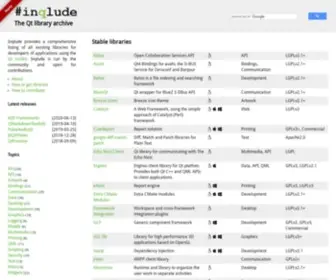 InqLude.org(The Qt library archive) Screenshot