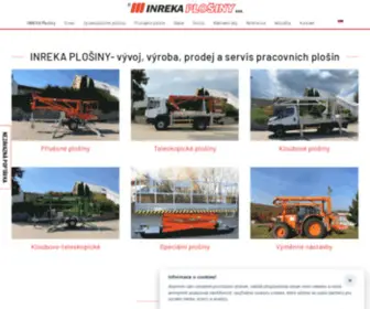 Inreka-Plosiny.cz(Český výrobce pracovních plošin) Screenshot