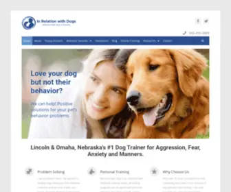 Inrelationwithdogs.com(Lincoln & Omaha Nebraska's #1 Dog Trainer) Screenshot