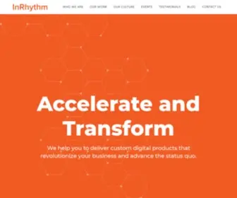 Inrhythm.com(Your partners in accelerated digital transformation) Screenshot