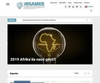 Insamer.com(İnsani ve Sosyal Araştırmalar Merkezi (İNSAMER)) Screenshot