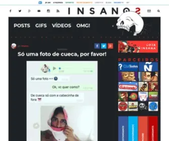 Insanos.com.br(Por que de perto todo mundo é insano) Screenshot