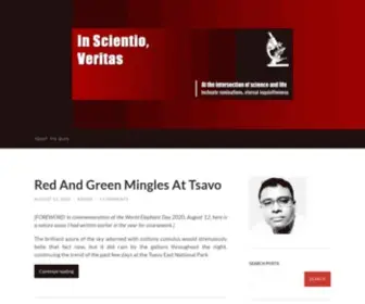 Inscientioveritas.org(At the intersection of science and life) Screenshot