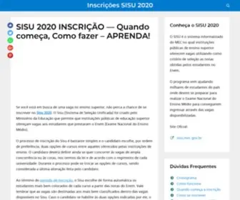 Inscricoessisu2020.com.br(INSCRIÇÕES SISU 2020) Screenshot