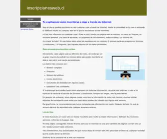 Inscripcionesweb.cl(Inscripcionesweb) Screenshot