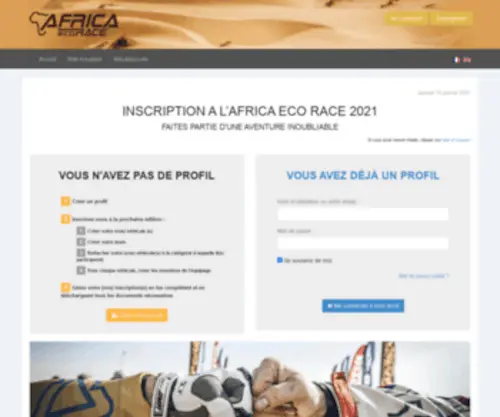 Inscription-Africarace.com(Race®) Screenshot