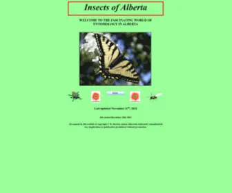 Insectsofalberta.com(Insects of Alberta) Screenshot