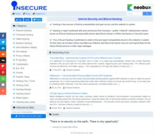 Insecure.in(Internet Security and Ethical Hacking) Screenshot