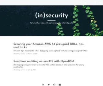Insecurity.blog(Yet another blog) Screenshot