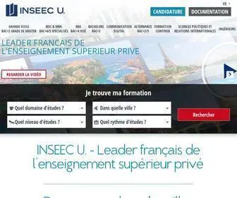 Inseec.com(Ecole de commerce) Screenshot