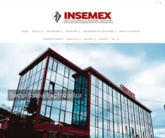 Insemex.ro(Institutul National de Cercetare) Screenshot