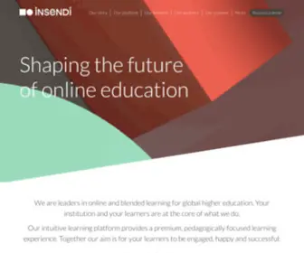 Insendi.com(Online course creator for higher education programs) Screenshot