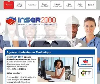 Inser-2000.com(Agence d'intérim et offres d'emplois en Martinique) Screenshot