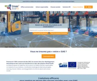 Insereco93.com(Inser'Eco93, le réseau des structures d'insertion par l'activité économique de la Seine-Saint-Denis) Screenshot