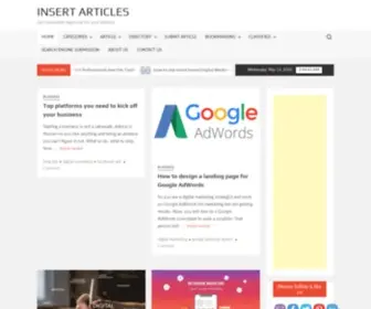 Insertarticles.com(Instant Article Submission) Screenshot