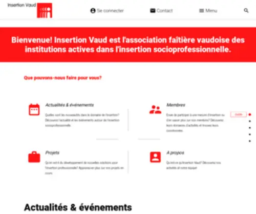 Insertion-Vaud.ch(Insertion Vaud) Screenshot
