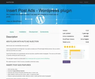 Insertpostads.com(Insert Post Ads) Screenshot