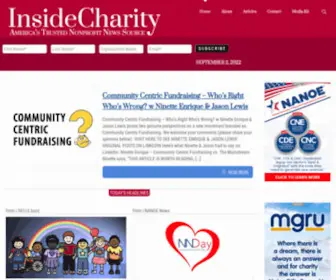 Insidecharity.org(America's Trusted Nonprofit News Source) Screenshot