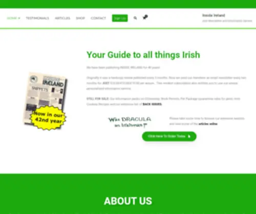 Insideireland.com(Irish Newsletter and Information Service) Screenshot