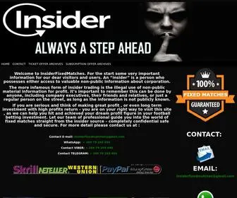 Insiderfixedmatches.com Screenshot