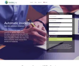 Insiderlog.com(Expertly automate your insider list management) Screenshot