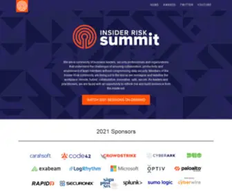 Insiderrisksummit.com(Insider Risk Summit 2021) Screenshot