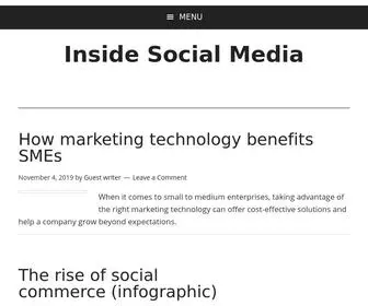 Insidesocialmedia.com(Inside Social Media) Screenshot