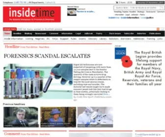 Insidetime.org(The weekly online National Newspaper for Prisoners & Detainees) Screenshot