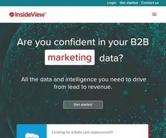 Insideview.com(InsideView B2B data and intelligence) Screenshot
